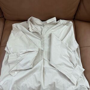Muji Cream Button Down Shirt for Women